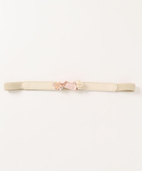 axes femme(アクシーズファム)の「スウィートチョコ細ゴムベルト(ベルト・レディース・ピンク/ゴールド・MEDIUM)」の1枚目の写真