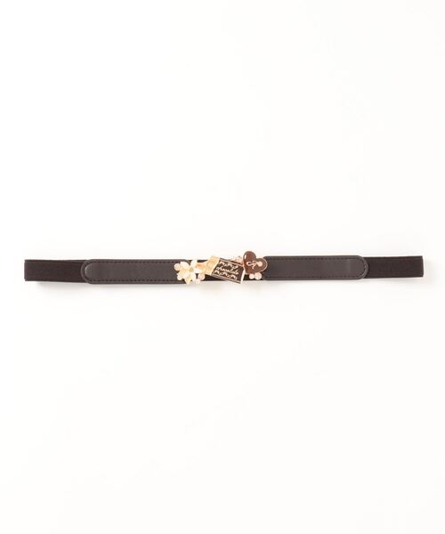axes femme(アクシーズファム)の「スウィートチョコ細ゴムベルト(ベルト・レディース・ピンク/ゴールド・MEDIUM)」の2枚目の写真