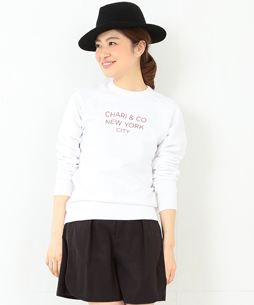 Ray BEAMS（レイビームス）の「◎CHARI&CO NYC / STANTON スウェット（スウェット・レディース・ホワイト/ブルー系その他・ONE SIZE）」の2枚目の写真