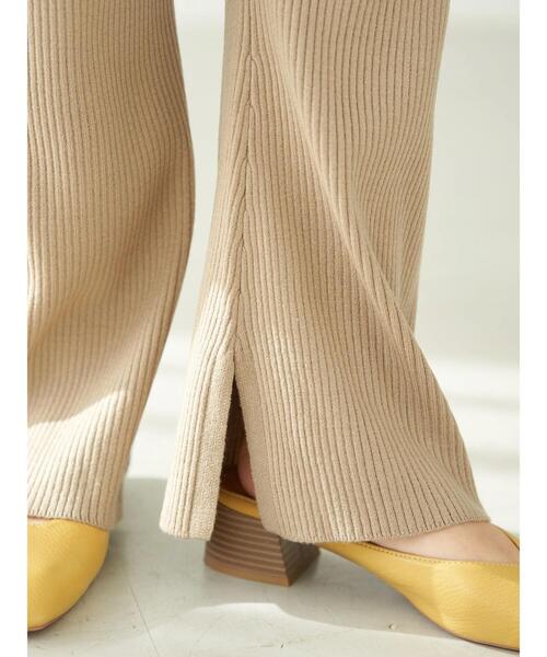 earth music&ecology（アースミュージックアンドエコロジー）の「リブニットパンツ＊（その他パンツ・レディース・グレー/グレイッシュベージュ・FREE）」の19枚目の写真