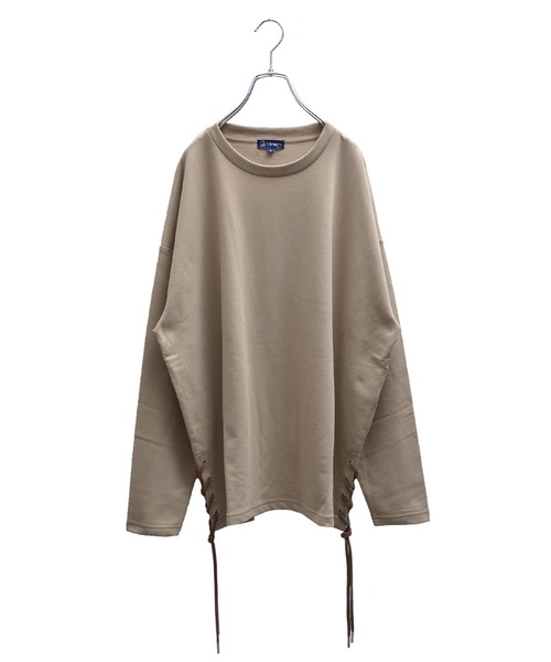 MinoriTY(マイノリティ)の「【MinoriTY】サイドレース裏毛長袖ロンT ロングTシャツ スウェット メンズ 秋服 秋服(Tシャツ/カットソー・メンズ・ブラック/ベージュ/カーキ/キナリ・S/M/L)」の9枚目の写真