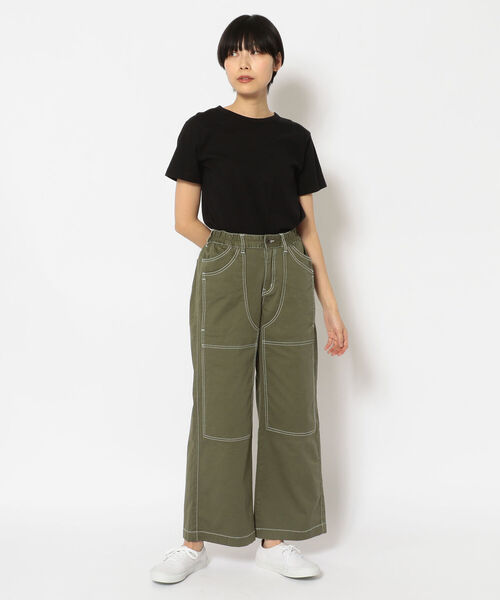 AVIREX(アヴィレックス)の「【Women's】SH ウェスト ギャザーズ カラー スティッチ パンツ /WAIST GATHERS COLOR STITCH PANTS / アヴィレックス / AVIREX(その他パンツ・レディース・ホワイト/オリーブ・LARGE/MEDIUM/SMALL)」の10枚目の写真