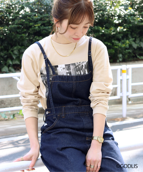 Simplicite(サンプリシテ)の「【GODLIS/ゴドリス】 PHOTO TEE by ROCK STANLEY◆(Tシャツ/カットソー・レディース・ホワイト/チャコールグレー/ベージュ・MEDIUM/X-LARGE)」の3枚目の写真