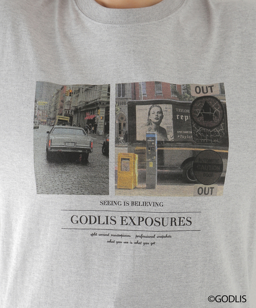 Simplicite(サンプリシテ)の「【GODLIS/ゴドリス】 PHOTO TEE by ROCK STANLEY◆(Tシャツ/カットソー・レディース・ホワイト/チャコールグレー/ベージュ・MEDIUM/X-LARGE)」の16枚目の写真