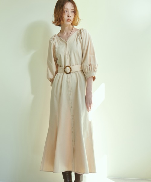 natural couture（ナチュラルクチュール）の「【WEB限定サイズ有り】トレンドがぎゅっと詰まった　オフショルにもなるマルチWAYワンピース（ワンピース・レディース・ブラック/サックスブルー/ピンク/アイボリー/ミント・SMALL/MEDIUM）」の18枚目の写真