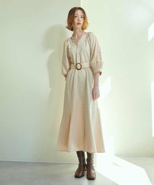 natural couture（ナチュラルクチュール）の「【WEB限定サイズ有り】トレンドがぎゅっと詰まった　オフショルにもなるマルチWAYワンピース（ワンピース・レディース・ブラック/サックスブルー/ピンク/アイボリー/ミント・SMALL/MEDIUM）」の19枚目の写真