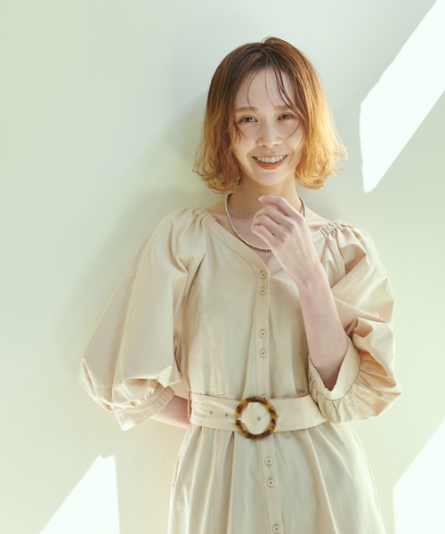 natural couture（ナチュラルクチュール）の「【WEB限定サイズ有り】トレンドがぎゅっと詰まった　オフショルにもなるマルチWAYワンピース（ワンピース・レディース・ブラック/サックスブルー/ピンク/アイボリー/ミント・SMALL/MEDIUM）」の16枚目の写真