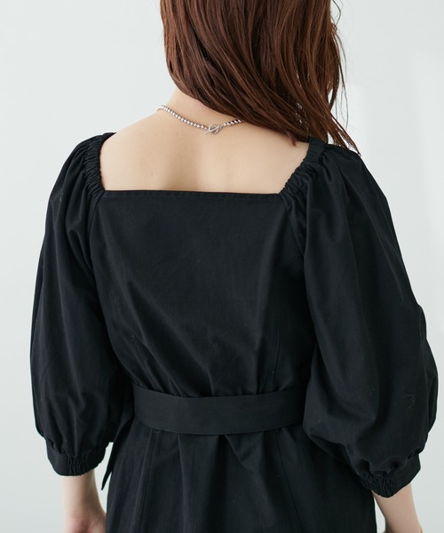 natural couture（ナチュラルクチュール）の「【WEB限定サイズ有り】トレンドがぎゅっと詰まった　オフショルにもなるマルチWAYワンピース（ワンピース・レディース・ブラック/サックスブルー/ピンク/アイボリー/ミント・SMALL/MEDIUM）」の7枚目の写真