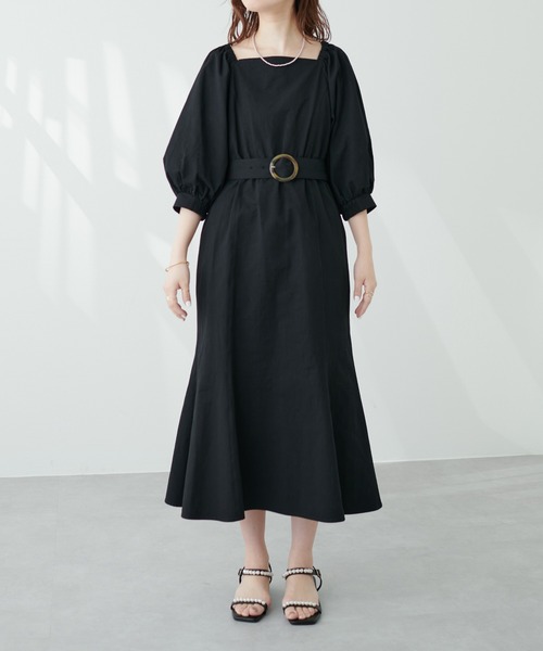 natural couture（ナチュラルクチュール）の「【WEB限定サイズ有り】トレンドがぎゅっと詰まった　オフショルにもなるマルチWAYワンピース（ワンピース・レディース・ブラック/サックスブルー/ピンク/アイボリー/ミント・SMALL/MEDIUM）」の14枚目の写真