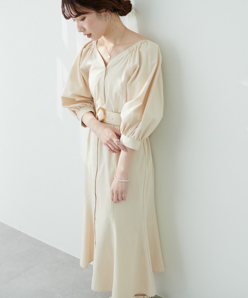 natural couture（ナチュラルクチュール）の「【WEB限定サイズ有り】トレンドがぎゅっと詰まった　オフショルにもなるマルチWAYワンピース（ワンピース・レディース・ブラック/サックスブルー/ピンク/アイボリー/ミント・SMALL/MEDIUM）」の21枚目の写真