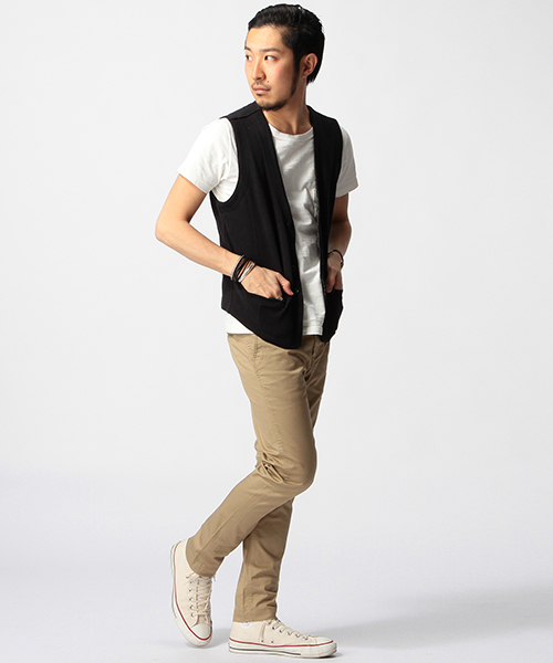 BEAMS（ビームス）の「○BEAMS / ダブルフェイス カットソー ジレベスト（ベスト・メンズ・グレー/ブラック/ネイビー・SMALL/LARGE/MEDIUM）」の18枚目の写真