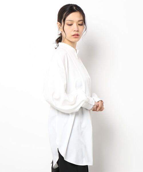 ehka sopo（エヘカソポ）の「ヨークチュニックブラウス（シャツ/ブラウス・レディース・オフホワイト/キナリ/グレー・ﾌﾘ-）」の4枚目の写真