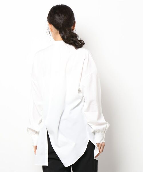 ehka sopo（エヘカソポ）の「ヨークチュニックブラウス（シャツ/ブラウス・レディース・オフホワイト/キナリ/グレー・ﾌﾘ-）」の5枚目の写真