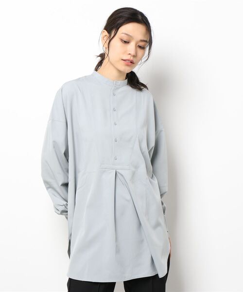 ehka sopo（エヘカソポ）の「ヨークチュニックブラウス（シャツ/ブラウス・レディース・オフホワイト/キナリ/グレー・ﾌﾘ-）」の8枚目の写真