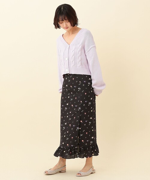 DEICY(デイシー)の「コットンケーブルショートカーディガン(カーディガン/ボレロ・レディース・ライトグリーン/オフホワイト/ラベンダー・FREE)」の19枚目の写真
