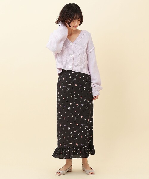 DEICY(デイシー)の「コットンケーブルショートカーディガン(カーディガン/ボレロ・レディース・ライトグリーン/オフホワイト/ラベンダー・FREE)」の20枚目の写真