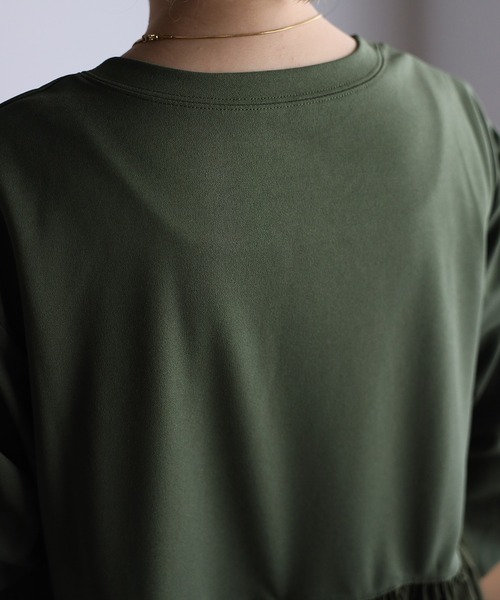 Fizz（フィズ）の「【Fizz/フィズ】　カットジョーゼット後ろ切替えAラインワンピース（ワンピース・レディース・カーキ/ブラック/ネイビー・M）」の16枚目の写真