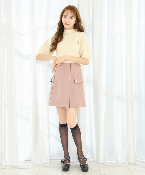 TITTY&CO.（ティティーアンドコー）の「【TITTY&CO.】バックシフォンリボンニット（ニット/セーター・レディース・オフホワイト/ベージュ/ピンク・FREE）」の18枚目の写真