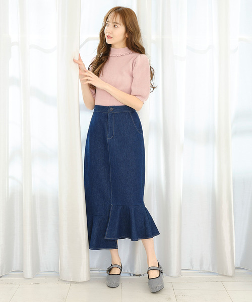 TITTY&CO.（ティティーアンドコー）の「【TITTY&CO.】バックシフォンリボンニット（ニット/セーター・レディース・オフホワイト/ベージュ/ピンク・FREE）」の5枚目の写真