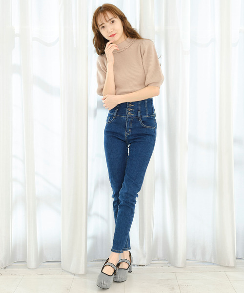 TITTY&CO.（ティティーアンドコー）の「【TITTY&CO.】バックシフォンリボンニット（ニット/セーター・レディース・オフホワイト/ベージュ/ピンク・FREE）」の21枚目の写真