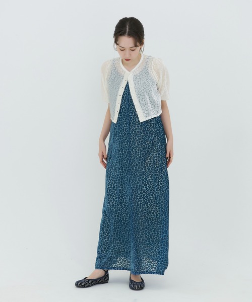 ワンピース水着 QUA VINO A Night at the Juju Garden 4BUK223 ティアード フレアミニワンピース TINA：JOJUN（ワンピース