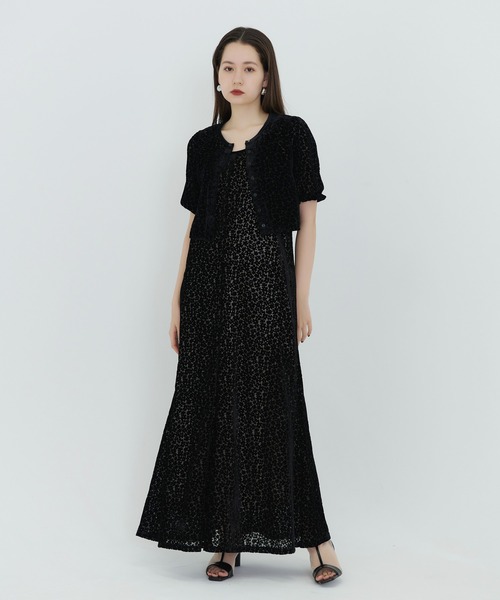 TINA:JOJUN(ティーナジョジュン)の「フラワーベロア キャミドレス TINA:JOJUN(ワンピース・レディース・ブルー/ブラウン/ブラック・S/M)」の20枚目の写真