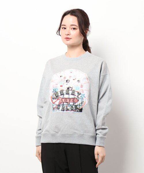 SEE BY CHLOE(シーバイクロエ)の「SWEAT SHIRT/オーバーサイズスウェットシャツ(スウェット・レディース・グレー・S/M)」の1枚目の写真