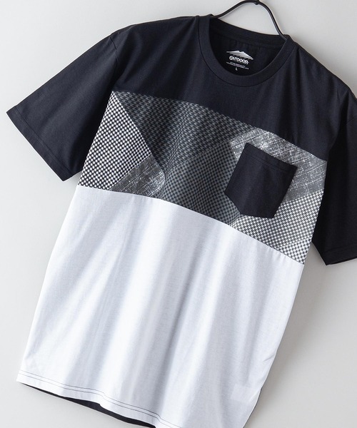 OUTDOOR PRODUCTS(アウトドアプロダクツ)の「ZERO STAIN ゼロステイン プリント切替Tシャツ 汗シミ防止加工(Tシャツ/カットソー・メンズ・ブラック系その他/その他1/その他3/ホワイト/ブルー系その他/ホワイト系その他/その他2/ブラック/その他4/ネイビー・LARGE/MEDIUM/X-LARGE)」の4枚目の写真