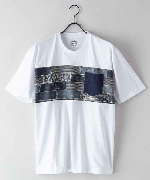 OUTDOOR PRODUCTS(アウトドアプロダクツ)の「ZERO STAIN ゼロステイン プリント切替Tシャツ 汗シミ防止加工(Tシャツ/カットソー・メンズ・ブラック系その他/その他1/その他3/ホワイト/ブルー系その他/ホワイト系その他/その他2/ブラック/その他4/ネイビー・LARGE/MEDIUM/X-LARGE)」の11枚目の写真