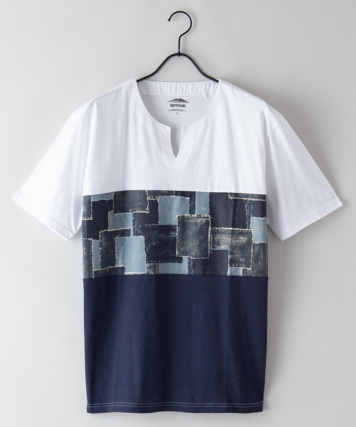 OUTDOOR PRODUCTS(アウトドアプロダクツ)の「ZERO STAIN ゼロステイン プリント切替Tシャツ 汗シミ防止加工(Tシャツ/カットソー・メンズ・ブラック系その他/その他1/その他3/ホワイト/ブルー系その他/ホワイト系その他/その他2/ブラック/その他4/ネイビー・LARGE/MEDIUM/X-LARGE)」の16枚目の写真