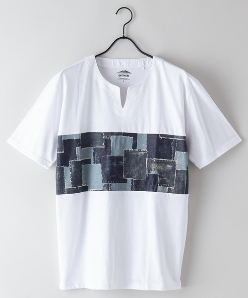 OUTDOOR PRODUCTS(アウトドアプロダクツ)の「ZERO STAIN ゼロステイン プリント切替Tシャツ 汗シミ防止加工(Tシャツ/カットソー・メンズ・ブラック系その他/その他1/その他3/ホワイト/ブルー系その他/ホワイト系その他/その他2/ブラック/その他4/ネイビー・LARGE/MEDIUM/X-LARGE)」の12枚目の写真