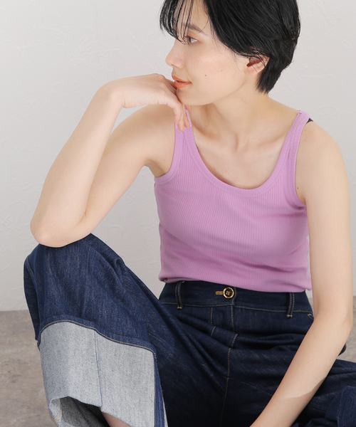 journal standard L'essage(ジャーナルスタンダードレサージュ)の「ベアテレコタンク(タンクトップ・レディース・ブラック/グレー/ピンク・FREE)」の1枚目の写真