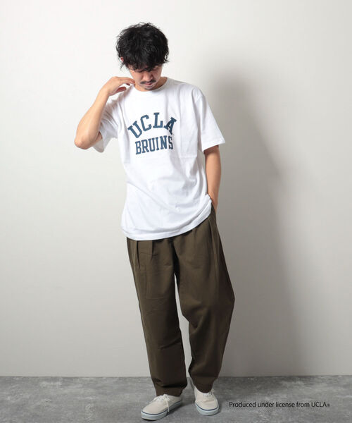 NOLLEY'S goodman（ノーリーズグッドマン）の「【WEB限定】YALE / UCLA カレッジ プリント ビッグシルエット Tシャツ（Tシャツ/カットソー・メンズ・ホワイト×ネイビー/チャコールグレー/ホワイト系その他2/ホワイト×ブラック/ホワイト系その他・LARGE/MEDIUM）」の7枚目の写真