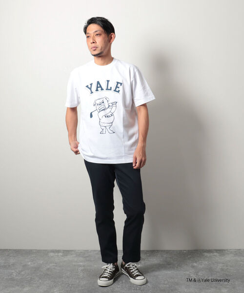 NOLLEY'S goodman（ノーリーズグッドマン）の「【WEB限定】YALE / UCLA カレッジ プリント ビッグシルエット Tシャツ（Tシャツ/カットソー・メンズ・ホワイト×ネイビー/チャコールグレー/ホワイト系その他2/ホワイト×ブラック/ホワイト系その他・LARGE/MEDIUM）」の12枚目の写真