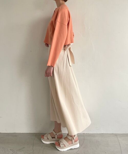 MAJESTIC LEGON(マジェスティックレゴン)の「テレコショートカーディガン(カーディガン/ボレロ・レディース・グレー/オフホワイト/オレンジ/ブルー・MEDIUM)」の20枚目の写真