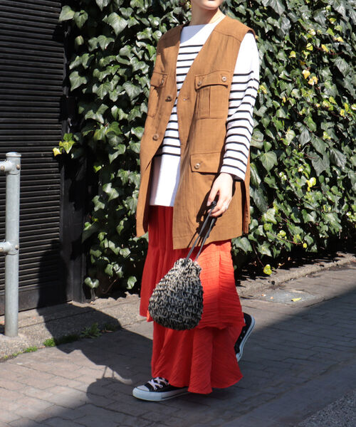 fredy repit（フレディレピ）の「ジレベスト（ベスト・レディース・ブラック/キャメル・38）」の15枚目の写真