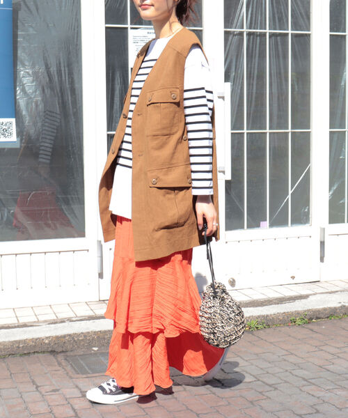 fredy repit（フレディレピ）の「ジレベスト（ベスト・レディース・ブラック/キャメル・38）」の18枚目の写真