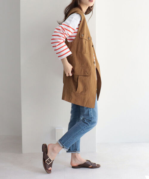 fredy repit（フレディレピ）の「ジレベスト（ベスト・レディース・ブラック/キャメル・38）」の10枚目の写真