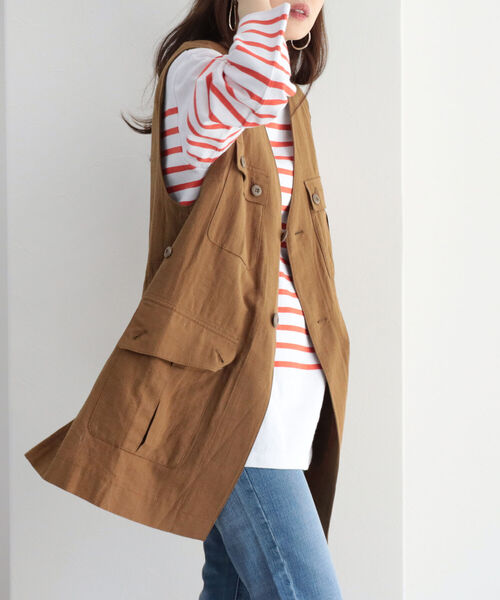 fredy repit（フレディレピ）の「ジレベスト（ベスト・レディース・ブラック/キャメル・38）」の16枚目の写真