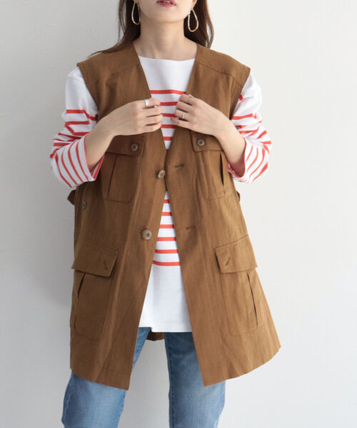 fredy repit（フレディレピ）の「ジレベスト（ベスト・レディース・ブラック/キャメル・38）」の19枚目の写真