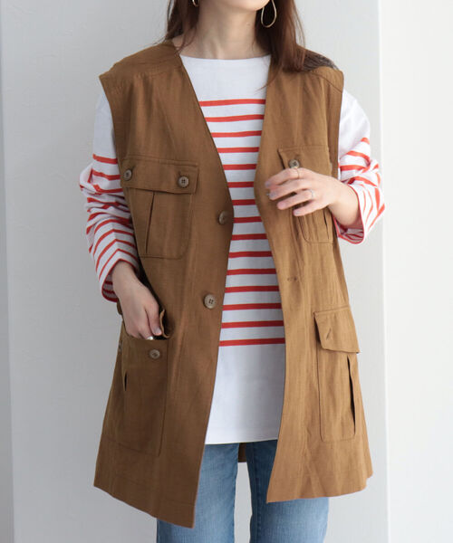 fredy repit（フレディレピ）の「ジレベスト（ベスト・レディース・ブラック/キャメル・38）」の5枚目の写真