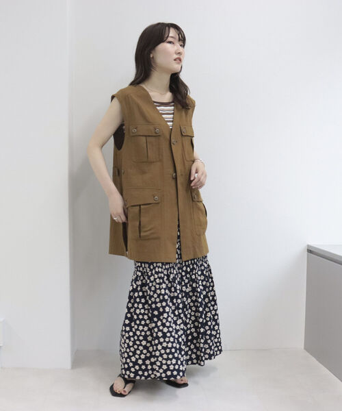 fredy repit（フレディレピ）の「ジレベスト（ベスト・レディース・ブラック/キャメル・38）」の11枚目の写真