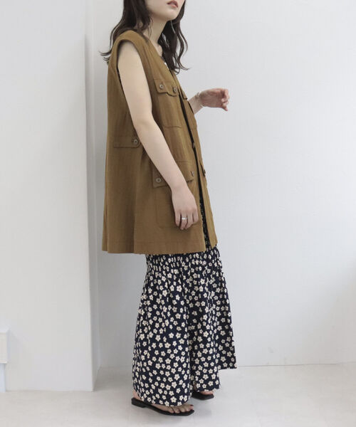 fredy repit（フレディレピ）の「ジレベスト（ベスト・レディース・ブラック/キャメル・38）」の20枚目の写真