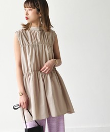 Chillfar | ノースリーブティアードチュニックブラウス(チュニック)