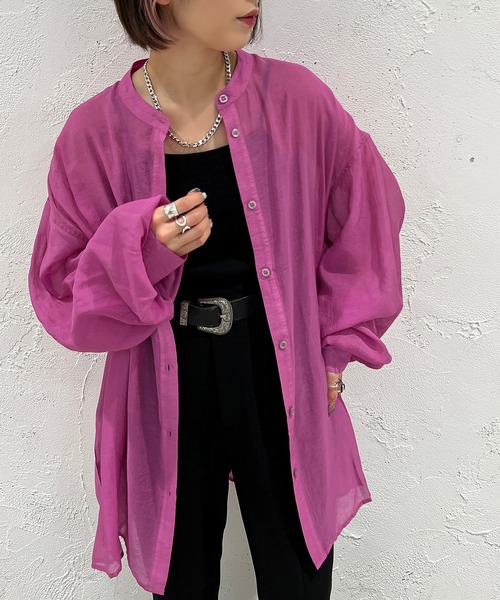 ボリューム袖シアーシャツ【ZOZOTOWN限定アイテム】