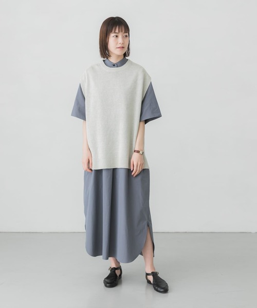 かぐれ(カグレ)の「リネンニットベスト(ベスト・レディース・ベージュ/ミント・FREE)」の15枚目の写真