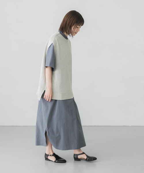 かぐれ(カグレ)の「リネンニットベスト(ベスト・レディース・ベージュ/ミント・FREE)」の19枚目の写真