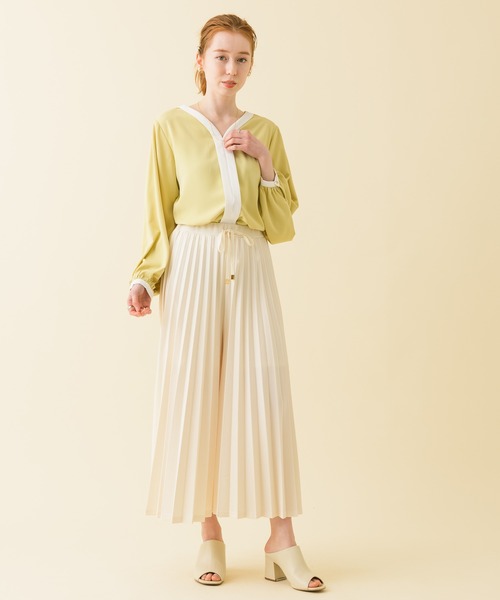 Paradise Picnic（パラダイスピクニック）の「アコーディオンプリーツパンツ（その他パンツ・レディース・グレー/アイボリー/ミント・FREE）」の8枚目の写真