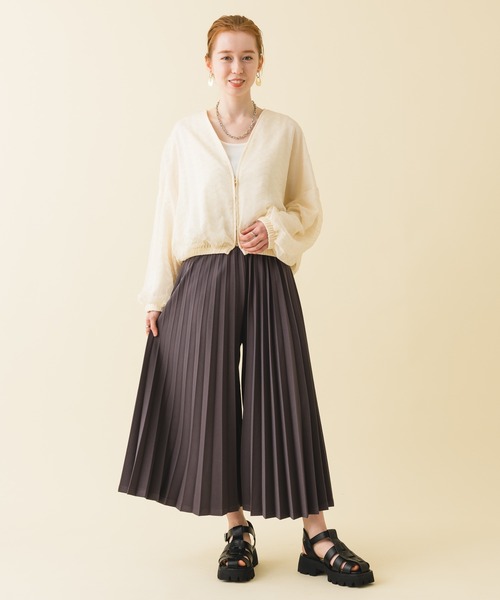 Paradise Picnic（パラダイスピクニック）の「アコーディオンプリーツパンツ（その他パンツ・レディース・グレー/アイボリー/ミント・FREE）」の12枚目の写真