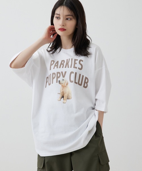 JUNRED(ジュンレッド)の「PUPPY CLUB Tシャツ(Tシャツ/カットソー・メンズ・ホワイト/ホワイト系その他/ホワイト系その他2・S/M/L)」の2枚目の写真